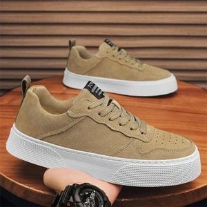 GALUIN New style mesh fashionable moccasins trendy men's slip-on lace-up men's casual shoes - Brown, White