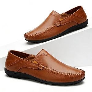 SHJO Loafers Men Business Synthetic Lightweight Formal Slip-on Shoes - Black