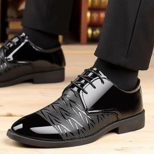 Bekia BEKIA Men's formal shoes wedding shoes lace up leatherette shoes gentlemen's shoes