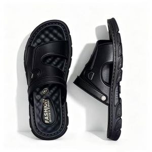 Men's Open Casual Half Cover sandals Shoes Black