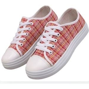 Ladies Skateboard Low Cut Shoes Flat Shoes Casual Sneakers-(39)