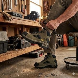 Cat Rugged desiners choice tactical green boot