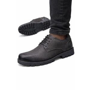 Rugged Black Lace-Up Shoes shoes