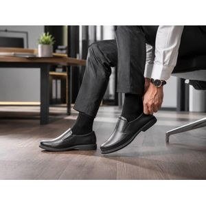 Black slip-on SHOES