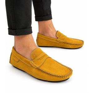 Timbaland Men’s Mustard Yellow Driving Loafers
