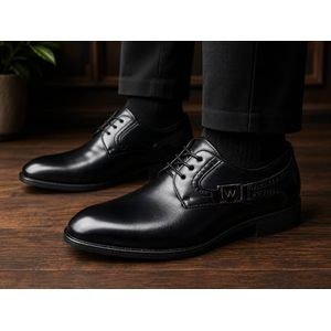 Astrale 108-1 Men's Lace-Up Shoes – Black