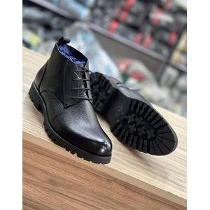 Men's Lace-Up Ankle Boots – Black