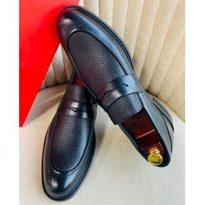 Men's Penny Loafers Formal Slip-On Shoes – Black