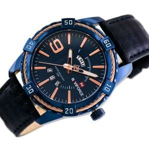 Naviforce Stylish Formal Analog Wrist Watch For Men - Navy Blue