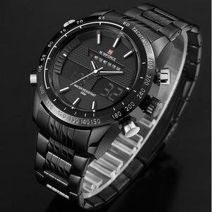 White Label Dual Wrist Watch - Black