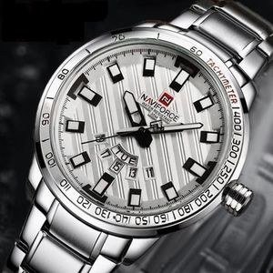 Dated Stainless Analog men's Watch - sliver