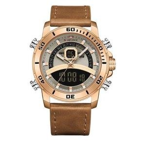Naviforce Designer Faux Watch - Brown,Golden