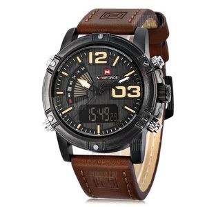 Dual Movement Mens Faux Watch - Brown