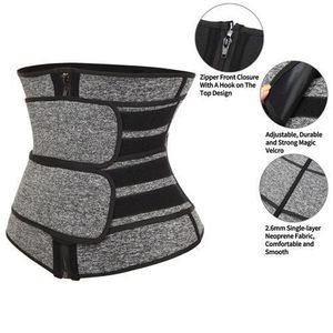 Neoprene Sauna Waist Trainer -Black/Grey